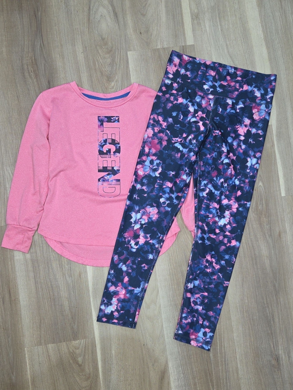 •Xersion• Little Girls Pink Athletic Matching Set